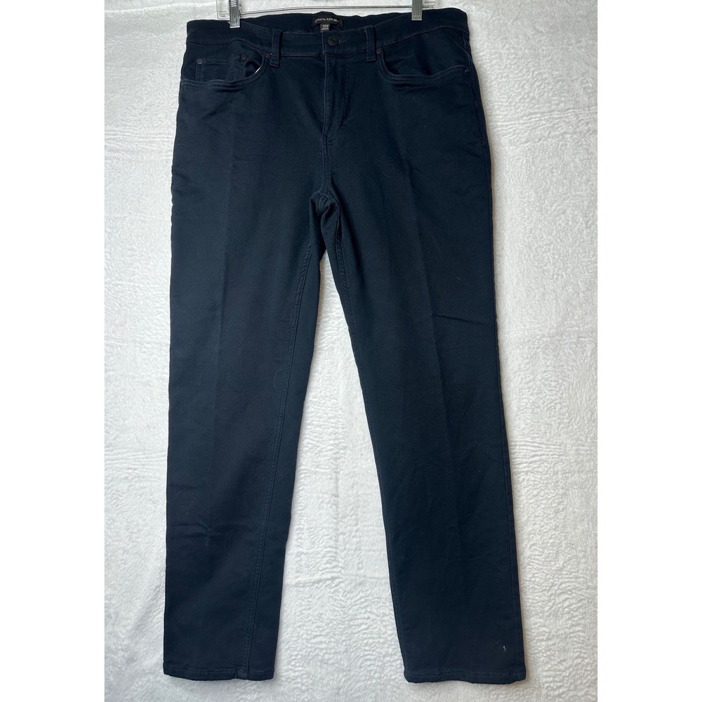 Banana Republic Mens 34x30 Black Straight Leg 5-Pocket Pants Chinos 0572